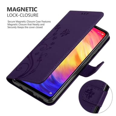 Xiaomi RedMi NOTE 7 Plånboksfodral Skal (Lila)