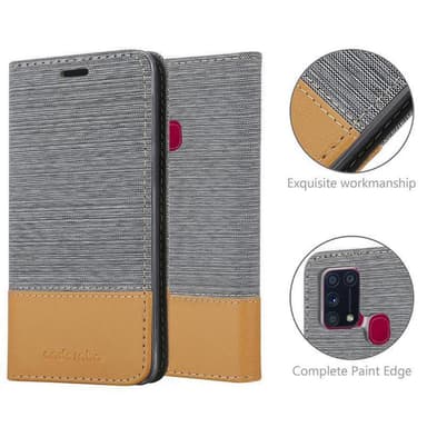 Samsung Galaxy M31 Plånboksfodral Skal (Grå)