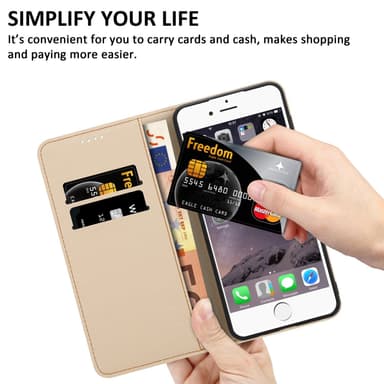 iPhone 6 / 6S Plånboksfodral Skal (Svart)