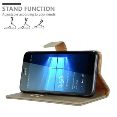 Nokia Lumia 950 Plånboksfodral Skal (Brun)