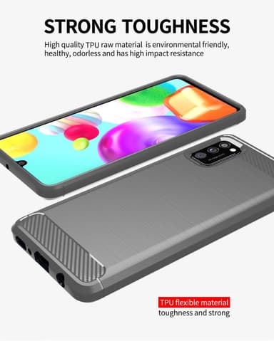 Samsung Galaxy A41 Skal Fodral Case (Grå)