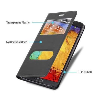 Samsung Galaxy NOTE 3 Plånboksfodral Skal (Svart)