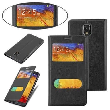 Samsung Galaxy NOTE 3 Plånboksfodral Skal (Svart)