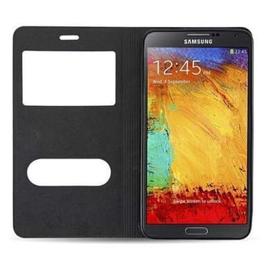 Samsung Galaxy NOTE 3 Plånboksfodral Skal (Svart)