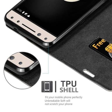 Alcatel 5 Skal Fodral Case (Brun)