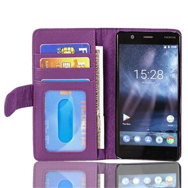 Nokia 3 2017 Plånboksfodral Skal (Lila)