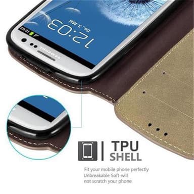 Samsung Galaxy S3 / S3 NEO Plånboksfodral Skal (Brun)