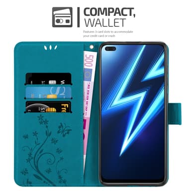 Realme 6 PRO Plånboksfodral Skal (Blå)