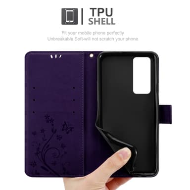 Oppo FIND X3 NEO Plånboksfodral Skal (Lila)