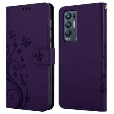 Oppo FIND X3 NEO Plånboksfodral Skal (Lila)
