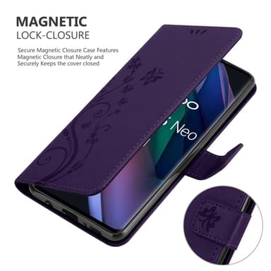 Oppo FIND X3 NEO Plånboksfodral Skal (Lila)