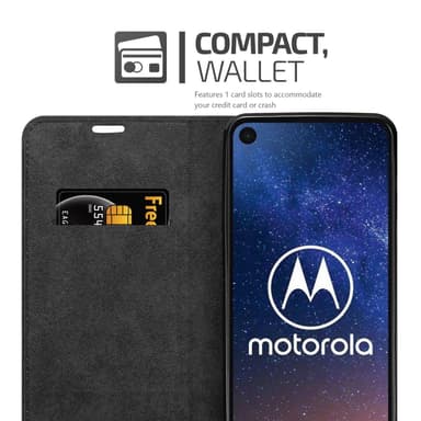 Motorola ONE VISION Skal Fodral Case (Röd)