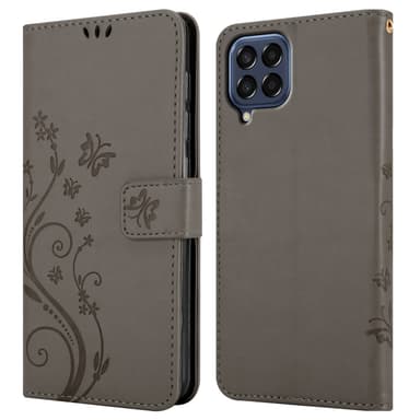 Samsung Galaxy M33 5G Plånboksfodral Skal (Grå)