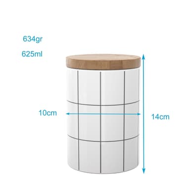 Förvaringsbehållare för te kaffe keramik (13.5 x 10 cm)