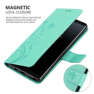 Samsung Galaxy NOTE 8 Plånboksfodral Skal (Turkos)