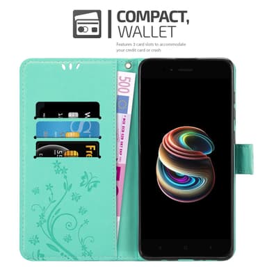 Xiaomi Mi A1 / Mi 5X Plånboksfodral Skal (Turkos)