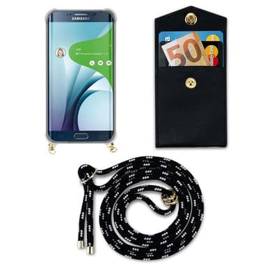 Samsung Galaxy S6 EDGE Skal Fodral Kedja (Svart)
