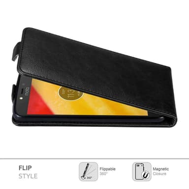 Motorola MOTO C PLUS Flipfodral Skal (Svart)