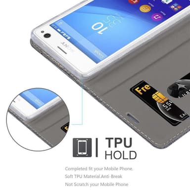 Sony Xperia C4 Plånboksfodral Skal (Grå)