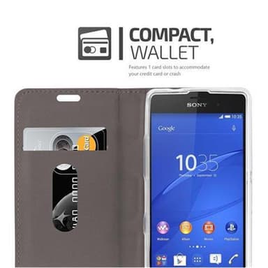 Sony Xperia Z2 COMPACT Plånboksfodral Skal (Grå)