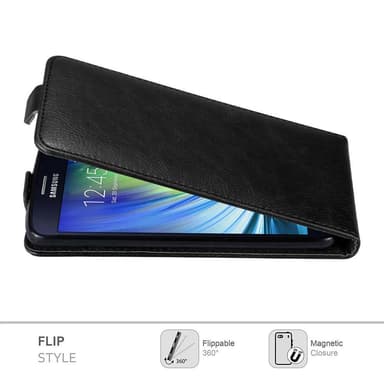 Samsung Galaxy A7 2015 Flipfodral Skal (Svart)