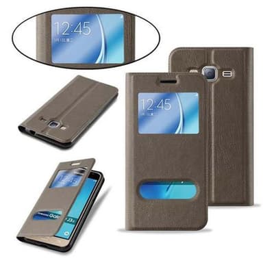 Samsung Galaxy J3 2016 Plånboksfodral Skal (Brun)