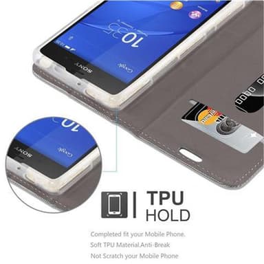 Sony Xperia Z2 COMPACT Plånboksfodral Skal (Grå)