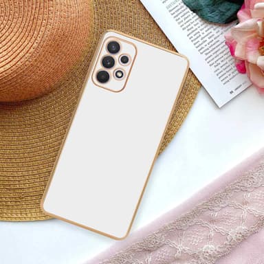 Samsung Galaxy A32 5G Skal Fodral Case (Vit)