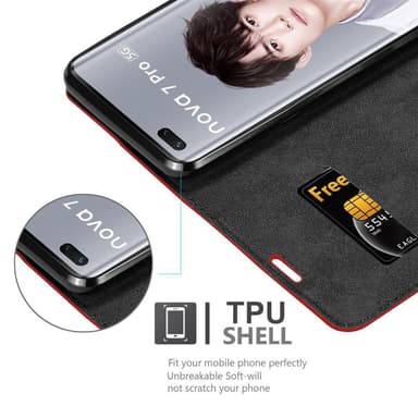 Huawei NOVA 7 PRO 5G Skal Fodral Case (Röd)