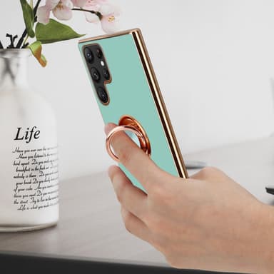 Samsung Galaxy S22 ULTRA Skal Fodral Case (Turkos)