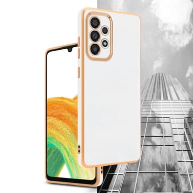 Samsung Galaxy A33 5G Skal Fodral Case (Vit)