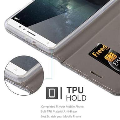 Huawei MATE S Plånboksfodral Skal (Grå)