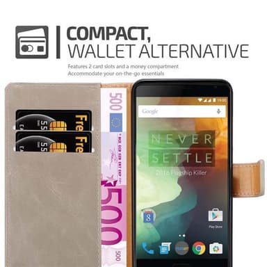 OnePlus 2 Plånboksfodral Skal (Brun)