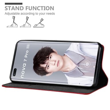 Huawei NOVA 7 PRO 5G Skal Fodral Case (Röd)