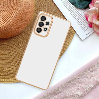 Samsung Galaxy A33 5G Skal Fodral Case (Vit)