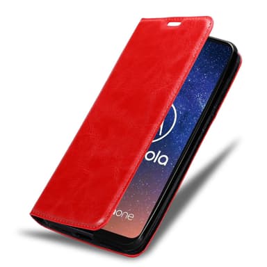 Motorola ONE VISION Skal Fodral Case (Röd)