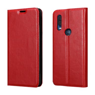 Motorola ONE VISION Skal Fodral Case (Röd)