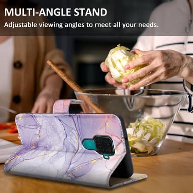 Huawei MATE 30 LITE Plånboksfodral Skal (Lila)
