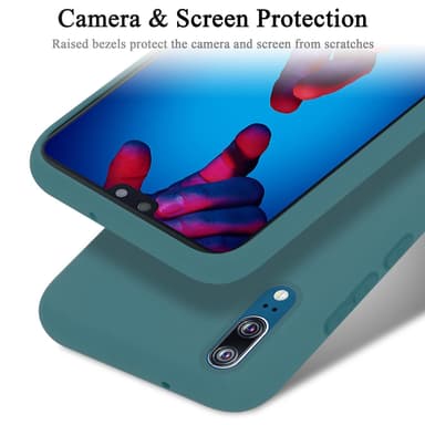 Huawei P20 Skal Fodral Case (Grön)