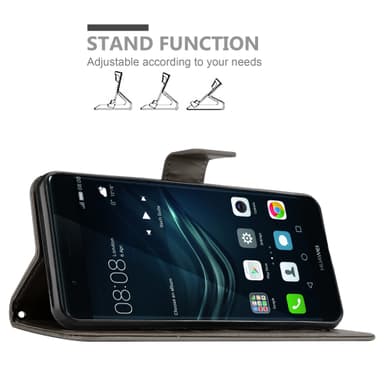 Huawei P9 PLUS Plånboksfodral Skal (Grå)