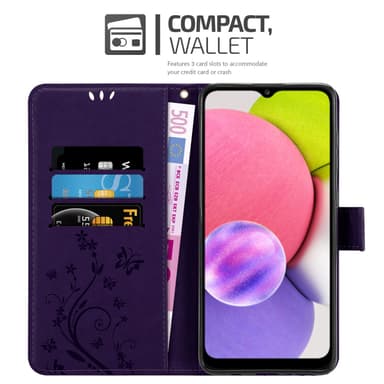 Samsung Galaxy A03s Plånboksfodral Skal (Lila)