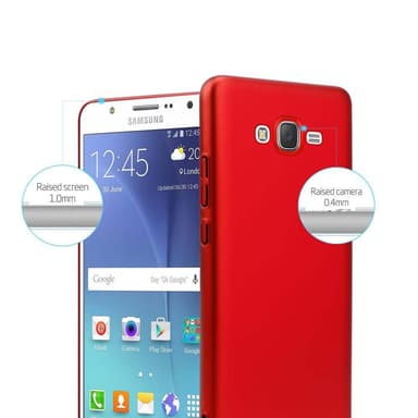 Samsung Galaxy J7 2015 Skal Fodral Case (Röd)