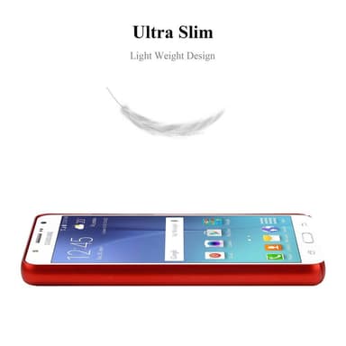 Samsung Galaxy J7 2015 Skal Fodral Case (Röd)