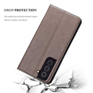 Samsung Galaxy S22 Skal Fodral Case (Brun)