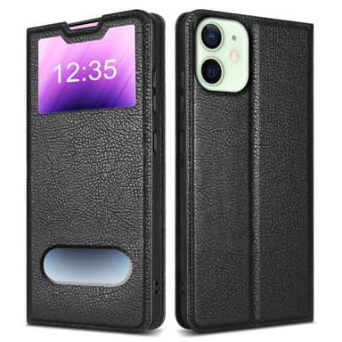 iPhone 12 MINI Plånboksfodral Skal (Svart)