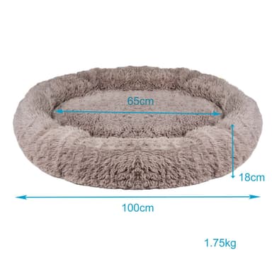 Hundbädd Kattbäddskudde Hund Katt Soffa 100cm (beige)