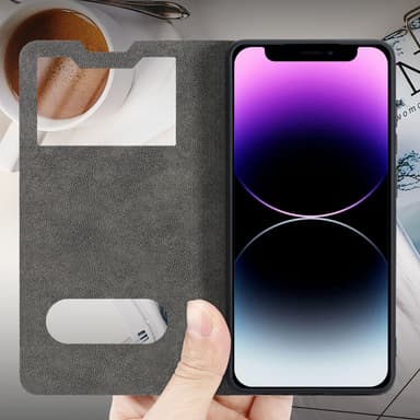 iPhone 12 MINI Plånboksfodral Skal (Svart)