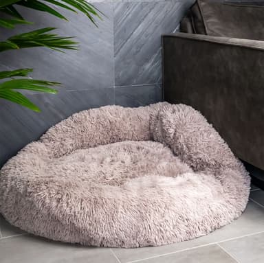 Hundbädd Kattbäddskudde Hund Katt Soffa 100cm (beige)