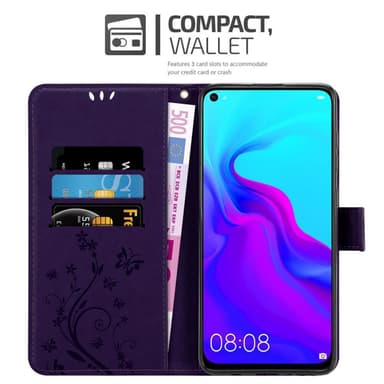 Huawei NOVA 4 Plånboksfodral Skal (Lila)