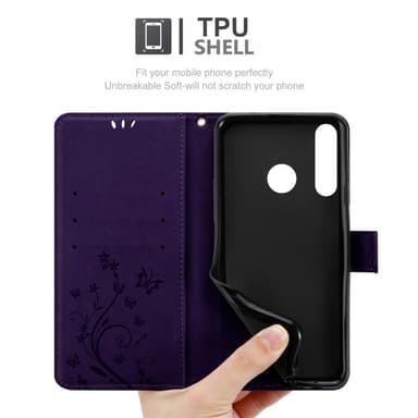 Huawei NOVA 4 Plånboksfodral Skal (Lila)